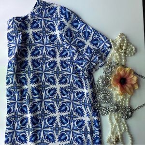 LOFT Drapey Tee w/button back